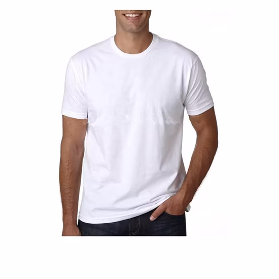 Maglietta bianca normale da uomo in cotone 100% con stampa logo personalizzato OEM all'ingrosso Maglietta da uomo vuota personalizzata
