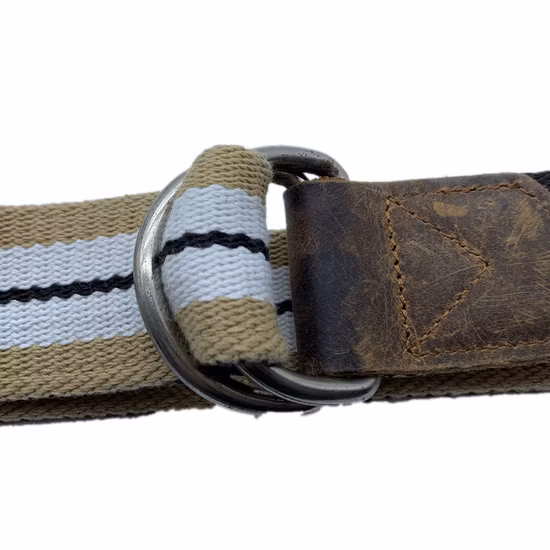 Cintura in tessuto di tela da uomo casual classico con fibbia durevole OEM di fabbrica in Cina