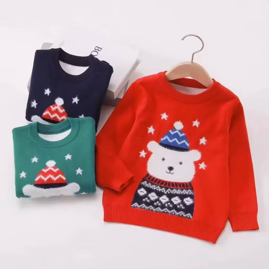 Maglione girocollo morbido a maniche lunghe per bambini